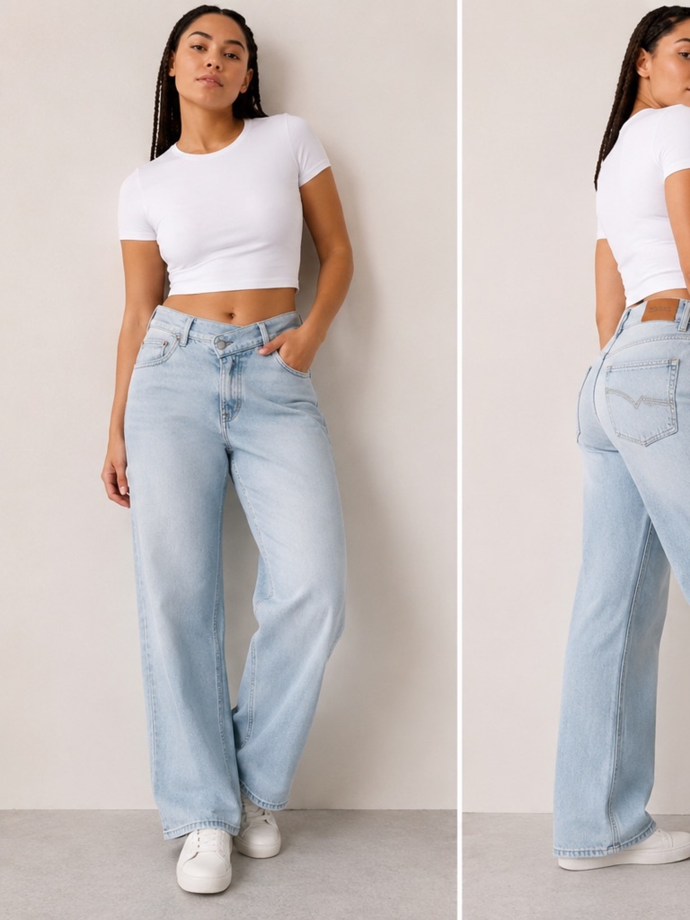 American Eagle Outfitters Light Wash High Rise Baggy Straight Jeans Size 10